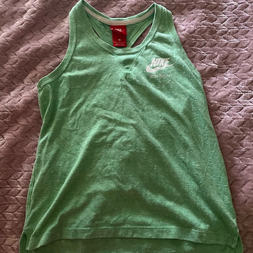 Lime green Nike tank top